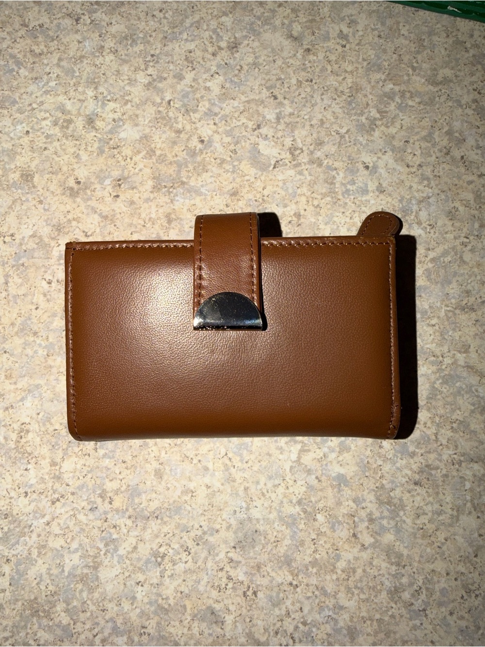 Men's Brown Leather Key & Card Holder with Snap Closure